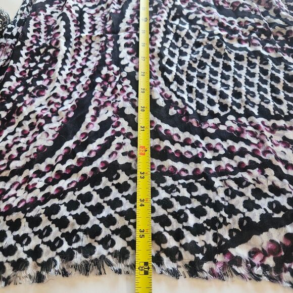 2 J. Jill Head Scarves 50X20" Mosaic Patterned Pink Black and Grey - Picture 5 of 6